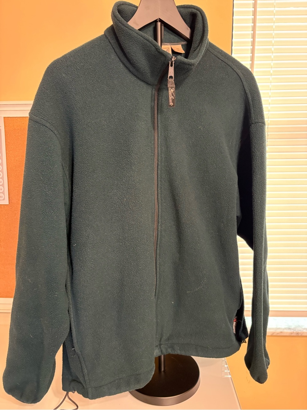Woolrich Men's Forest Green Full-Zip Fleece Jacket